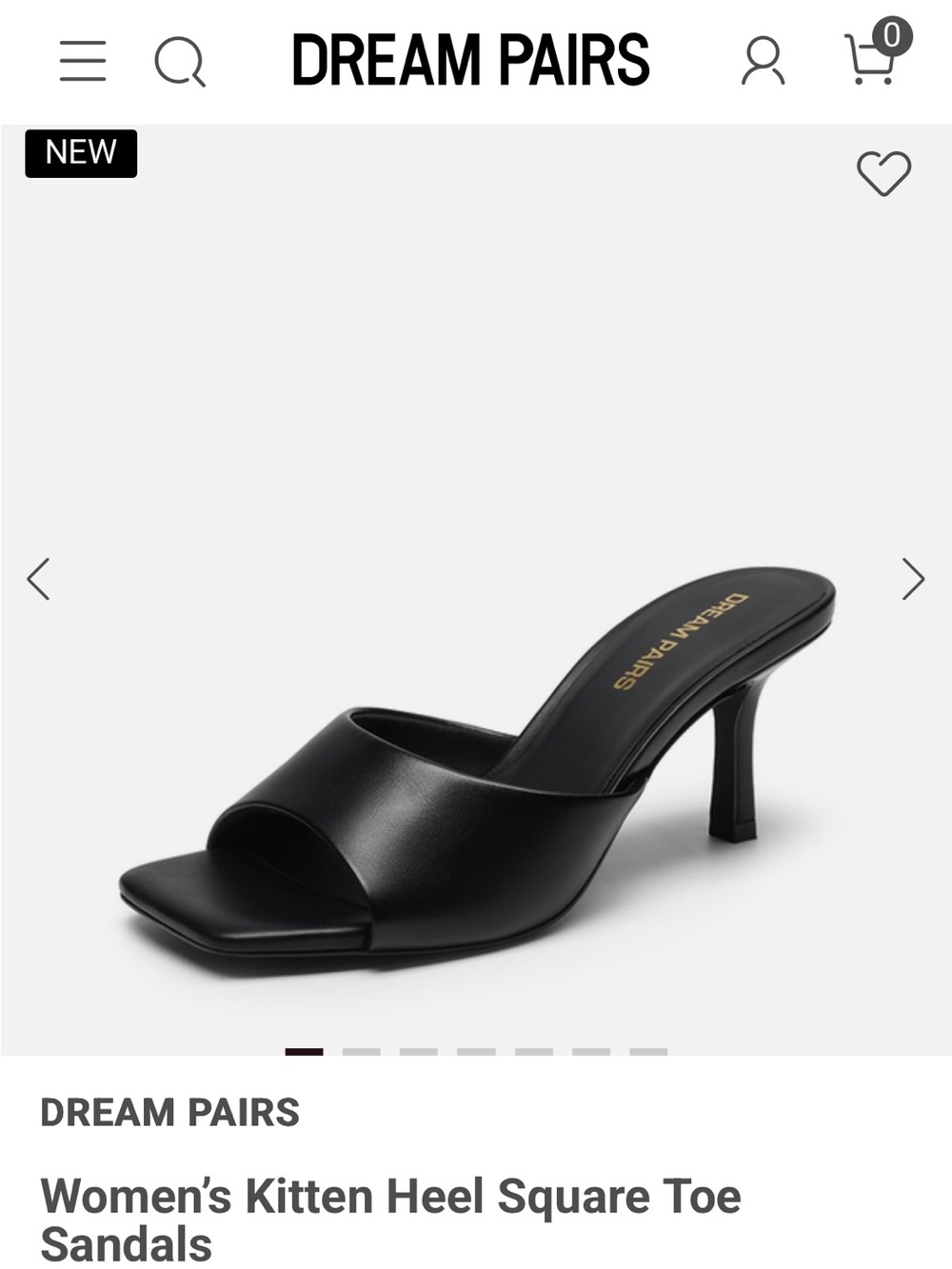 Dream Pairs Black Open-Toe Kitten Heel Mules